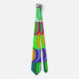 Groovy Regenboog Golven Design Stropdas