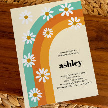 Groovy Regenboog jaren 70 Boho Daisy Verjaardagsfe