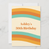 Groovy Regenboog jaren 70 Boho Daisy Verjaardagsfe Kaart (Achterkant)