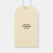 Groovy Regenboog jaren 70 Stijl Turquoise & Sinaas Cadeaulabel (Achterkant)