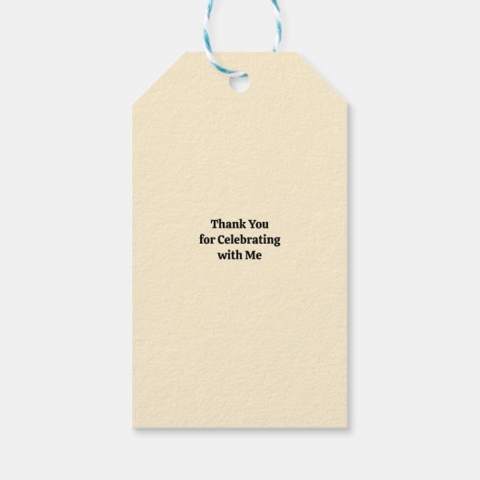 Groovy Regenboog jaren 70 Stijl Turquoise & Sinaas Cadeaulabel (Achterkant)