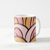 Groovy Regenboog Patroon Oranje Roze Koffiemok (Voorkant rechts)