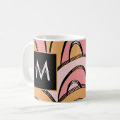 Groovy Regenboog Patroon Oranje Roze Koffiemok (Voorkant links)