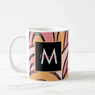 Groovy Regenboog Patroon Oranje Roze Koffiemok