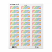 Groovy Regenboog Retro Daisy Verjaardagsfeest Etiket (Full Sheet)