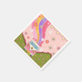 Groovy Regenboog Retro Verjaardagsfeest Servet (Hoek)