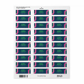 Groovy regenboog roze Blauwgroen limoen groen retr Etiket (Full Sheet)