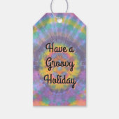 Groovy Regenboog Tie-dye  Cadeaulabel (Voorkant)
