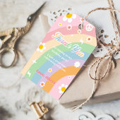 Groovy regenboog verjaardagsfeestje dank u cadeau  cadeaulabel