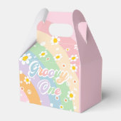 Groovy Regenboog Verjaardagsfeestje Favor Box Bedankdoosjes (Achterkant)