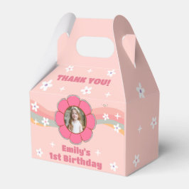 Groovy Regenboog Verjaardagsfeestje Favor Box Bedankdoosjes