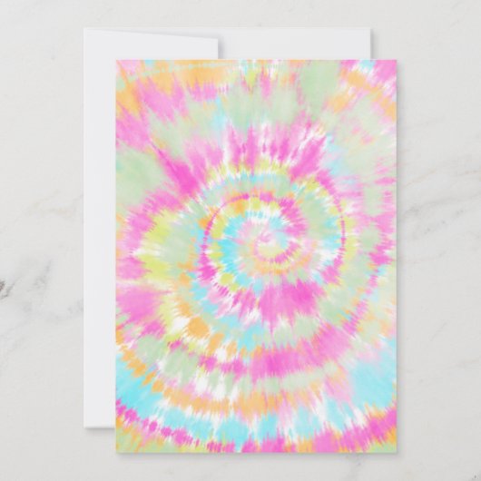 Groovy regenboogdas kleurstof 10e verjaardagsfeest kaart (Achterkant)