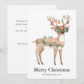 Groovy rendier Vakantie Kerstkaart (Voorkant / Achterkant)