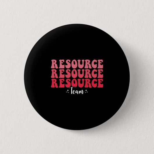 Groovy Resource Team Speciaal Onderwijs voor Docen Ronde Button 5,7 Cm (Voorkant)