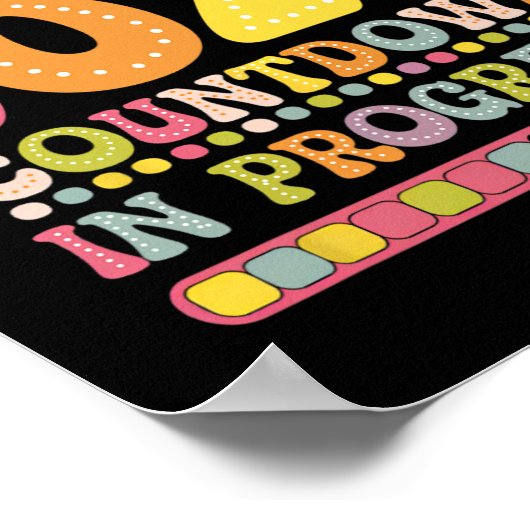 Groovy Retirement Cl Of 2025 Teacher Countdown Loa Poster (Hoek)