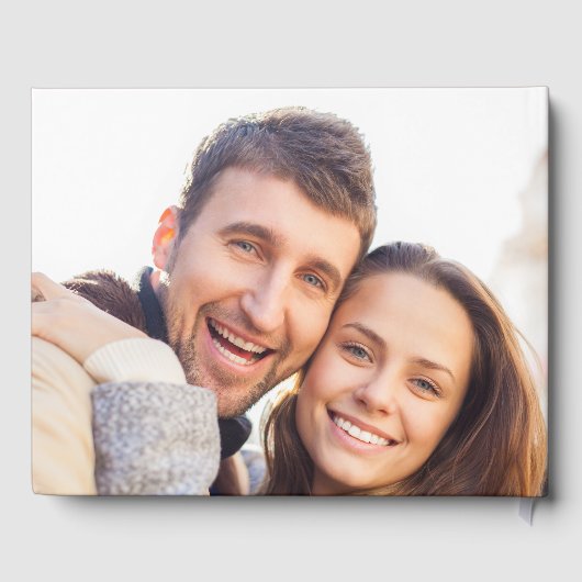 Groovy Retro 1970s Patroon | Foto Bruiloft Gastenboek (Achterkant)