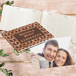 Groovy Retro 1970s Patroon | Foto Bruiloft Gastenboek