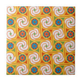 Groovy Retro 1970s Wallpaper Style Decorative Tegeltje (Voorkant)