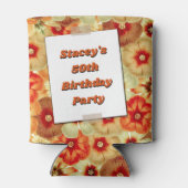 Groovy Retro 50e 60e verjaardag  foto Blikjeskoeler (Achterkant)