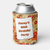 Groovy Retro 50e 60e verjaardag  foto Blikjeskoeler (Blikje Achterkant)