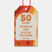 Groovy Retro 50e bruiloft Jubileum gunst Cadeaulabel (Voorkant)