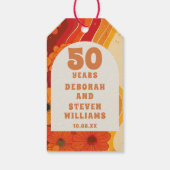 Groovy Retro 50e bruiloft Jubileum gunst Cadeaulabel (Achterkant)