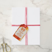 Groovy Retro 50e bruiloft Jubileum gunst Cadeaulabel (Met Touw)