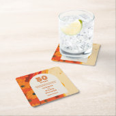 Groovy Retro 50e bruiloft Jubileum Kartonnen Onderzetters (Insitu)