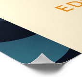 Groovy Retro 50e bruiloft Jubileum Welkomstbord Poster (Hoek)