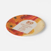 Groovy Retro 50e huwelijksjubileum welkomstbord Papieren Bordje (Gekanteld)