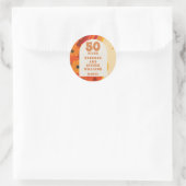 Groovy Retro 50e huwelijksverjaardag cadeautje Ronde Sticker (Tas)