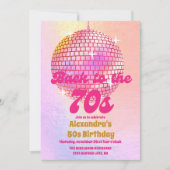 Groovy Retro 50th Let's Disco Verjaardagsfeest Kaart (Voorkant)