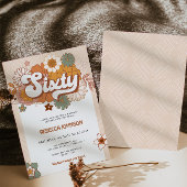 Groovy Retro 60e verjaardagsfeestje Kaart