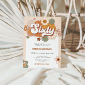 Groovy Retro 60e verjaardagsfeestje Kaart