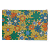 Groovy Retro 60s 70s Bloemen Bloemenpatroon Kussensloop (Achterkant)