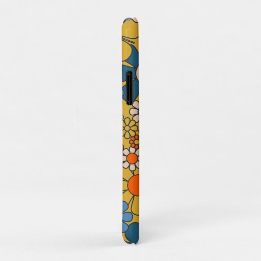 Groovy Retro 60s 70s Bloemen gepersonaliseerd Case-Mate iPhone Case (Achterkant/rechts)
