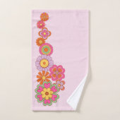 Groovy Retro 60s Hippie Badhanddoek Bad Handdoek (Handdoek)
