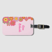 Groovy Retro 60s Hippie Bagagelabel (Voorkant (horizontaal))