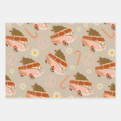 Groovy Retro 70 kerst Inpakpapier Vel (Voorkant 2)