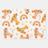 Groovy Retro 70 kerst Inpakpapier Vel (Voorkant)