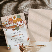 Groovy Retro 70e verjaardagsfeestje Kaart