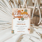 Groovy Retro 70e verjaardagsfeestje Kaart