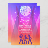 Groovy Retro 70s 80s Disco 30th Birthday Party Kaart (Voorkant / Achterkant)