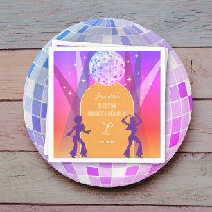 Groovy Retro 70s 80s Disco 30th Birthday Party Servet