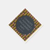 Groovy Retro 70s Bloemen Trendy Verlovingsfeest Servet (Hoek)