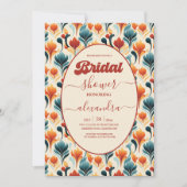 Groovy Retro 70s Bloemen Vrijgezellenfeest Kaart (Voorkant)