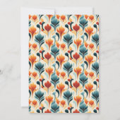 Groovy Retro 70s Bloemenbruiloft Kaart (Achterkant)