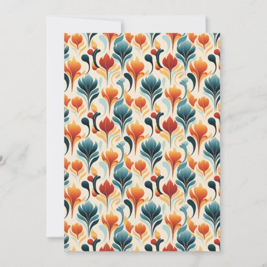 Groovy Retro 70s Bloemenbruiloft Save The Date (Achterkant)