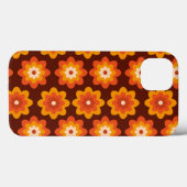 Groovy Retro 70s Boho Hippie Oranje Bloem motief Case-Mate iPhone Case (Achterkant (horizontaal))