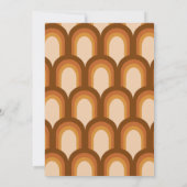 Groovy Retro 70s Design Fun Terracotta Wedding Kaart (Achterkant)